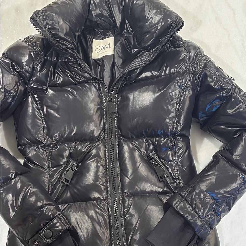 SAM Shiny Black Puffer Jacket